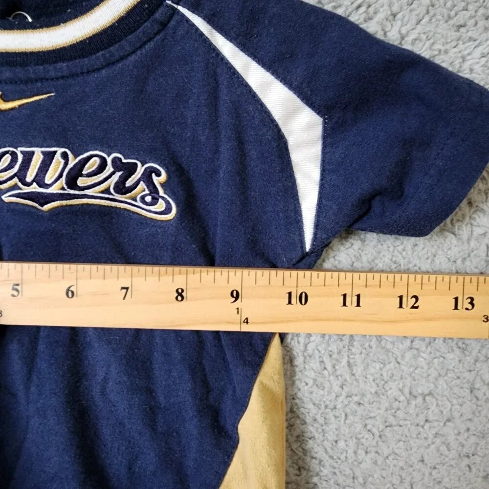 NIKE MLB Milwaukee Brewers Baby‎ Size 18-24 Mos Baseball Bodysuit Baby Toddler